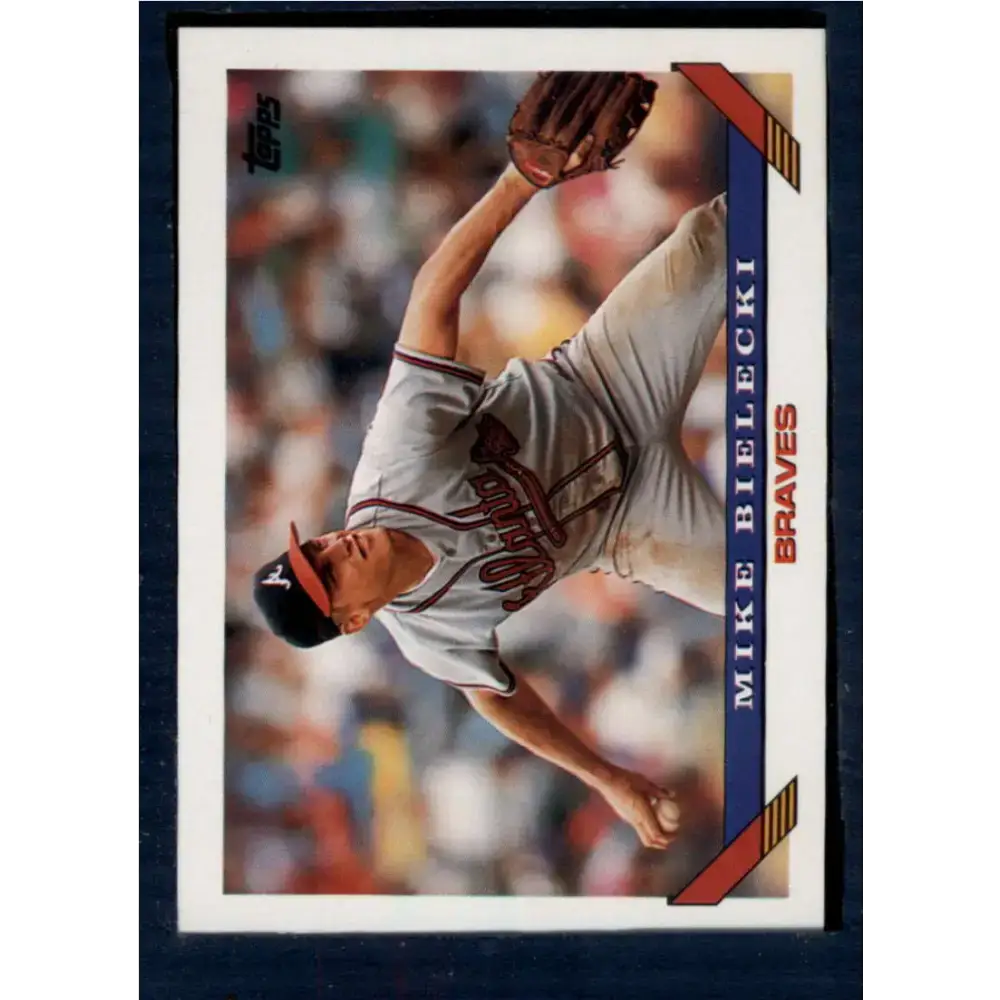1993 Topps #251 Mike Bielecki NM-MT Atlanta Braves Baseball Card - Baseball Card Single