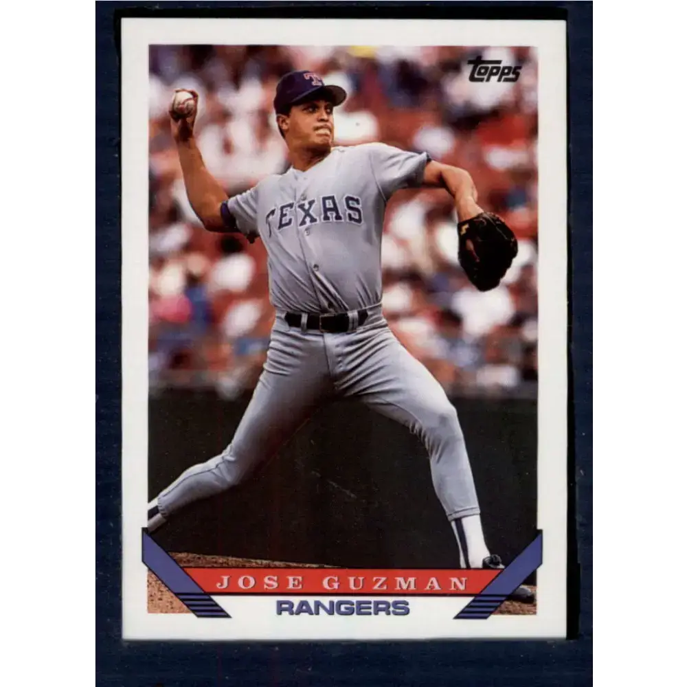 1993 Topps #253 Jose Guzman NM-MT Texas Rangers Baseball Card - Baseball Card Single