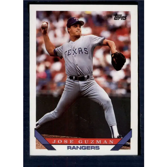1993 Topps #253 Jose Guzman NM-MT Texas Rangers Baseball Card - Baseball Card Single