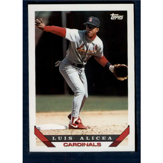 1993 Topps #257 Luis Alicea NM-MT St. Louis Cardinals Baseball Card - Baseball Card Single