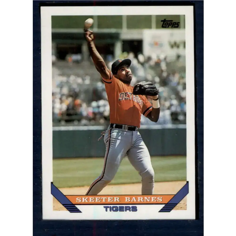 1993 Topps #26 Skeeter Barnes NM-MT Detroit Tigers Baseball Card - Baseball Card Single