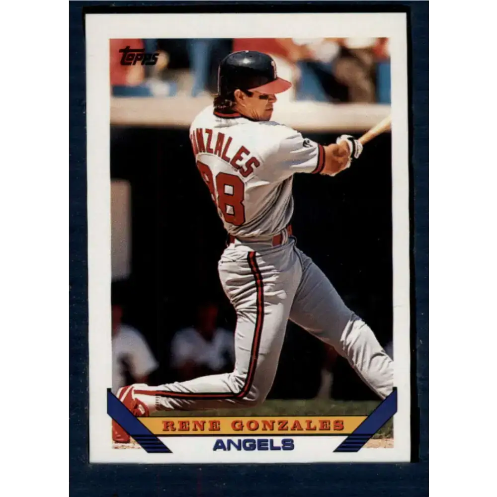 1993 Topps #266 Rene Gonzales NM-MT California Angels Baseball Card - Baseball Card Single