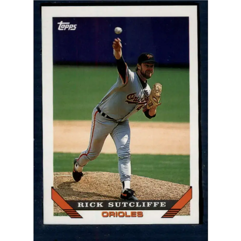 1993 Topps #274 Rick Sutcliffe NM-MT Baltimore Orioles Baseball Card - Baseball Card Single