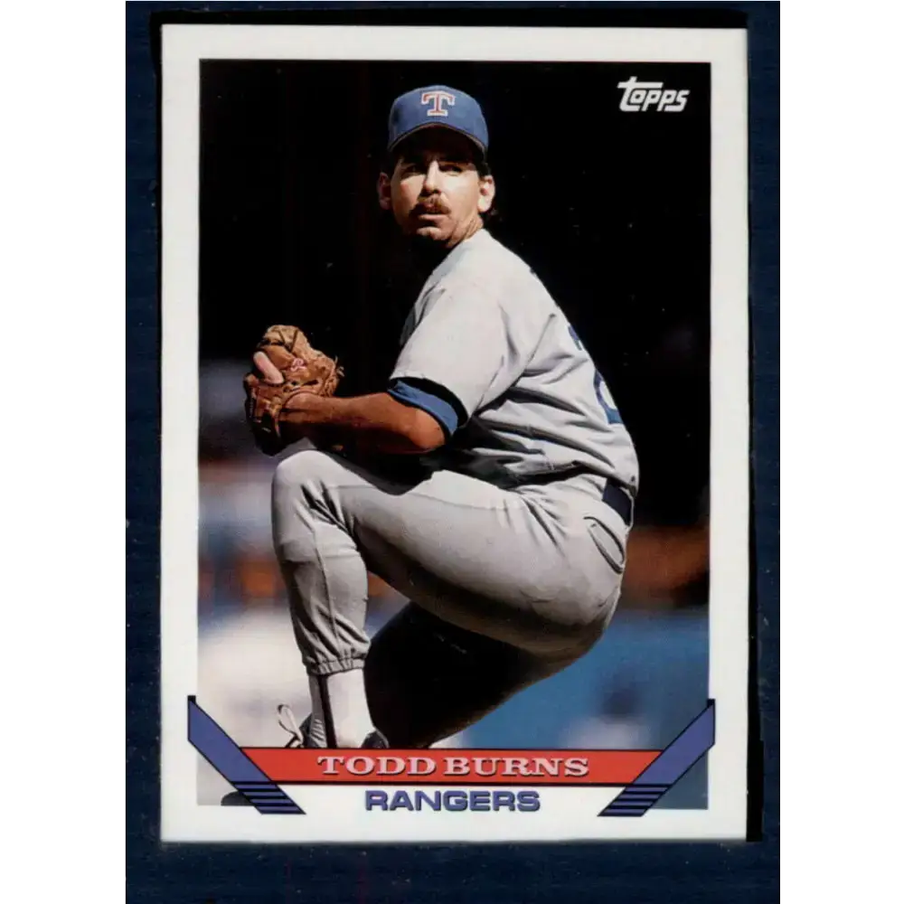1993 Topps #279 Todd Burns NM-MT Texas Rangers Baseball Card - Baseball Card Single