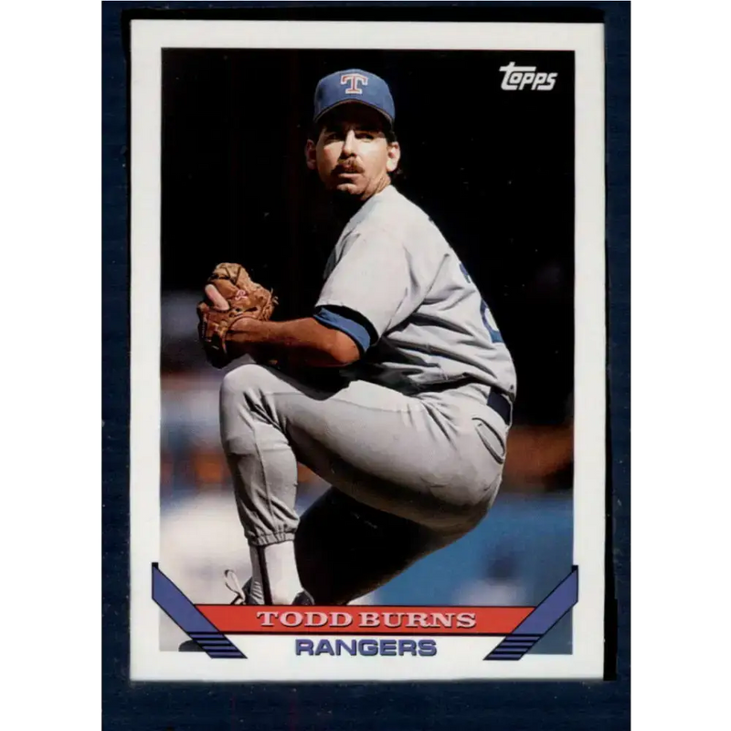 1993 Topps #279 Todd Burns NM-MT Texas Rangers Baseball Card - Baseball Card Single