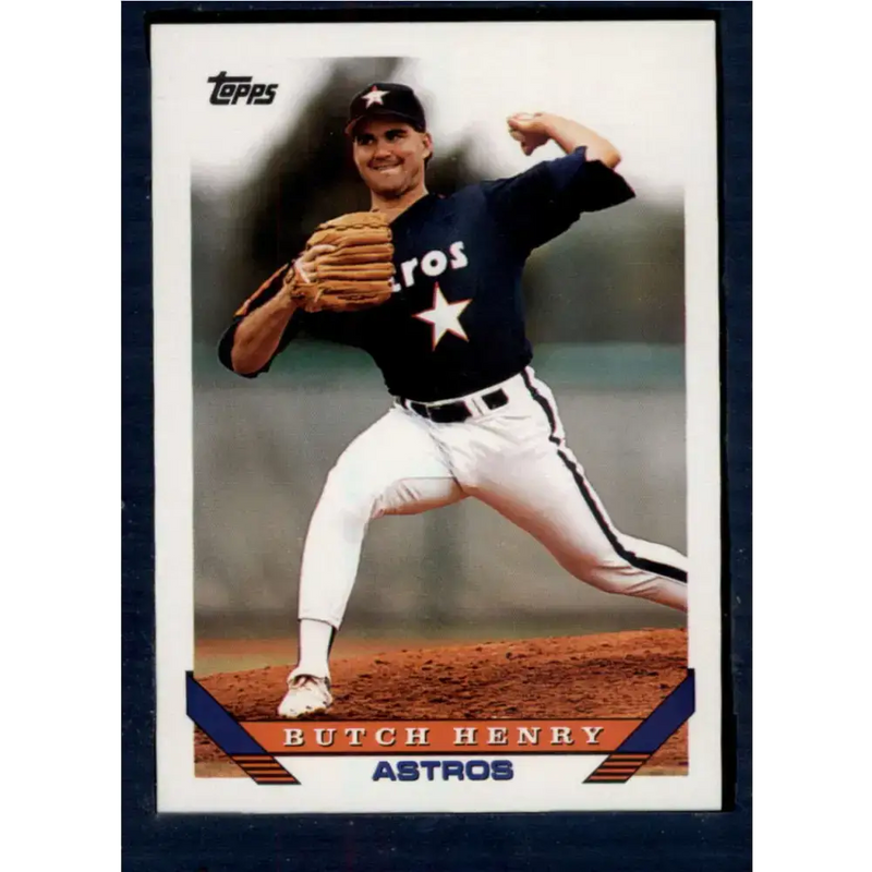 1993 Topps #281 Butch Henry NM-MT Houston Astros Baseball Card - Baseball Card Single