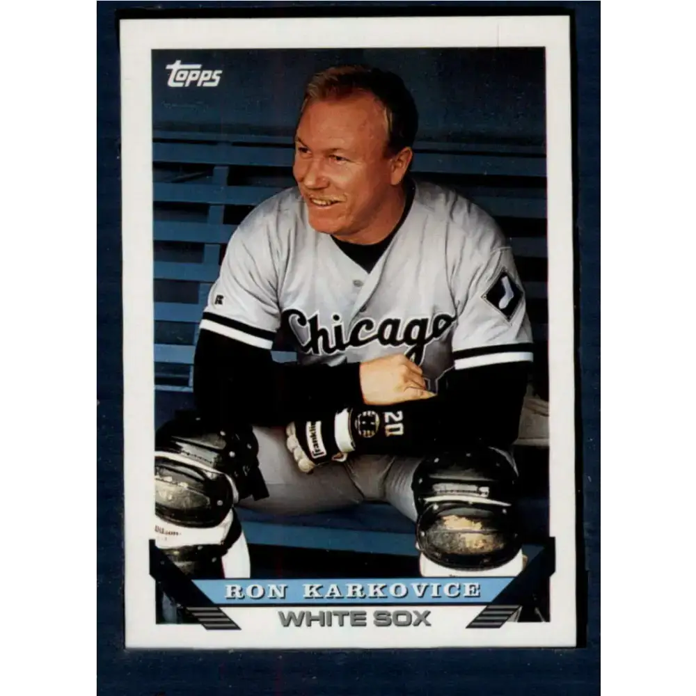 1993 Topps #286 Ron Karkovice NM-MT Chicago White Sox Baseball Card - Baseball Card Single