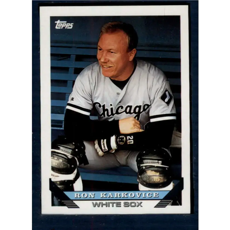 1993 Topps #286 Ron Karkovice NM-MT Chicago White Sox Baseball Card - Baseball Card Single