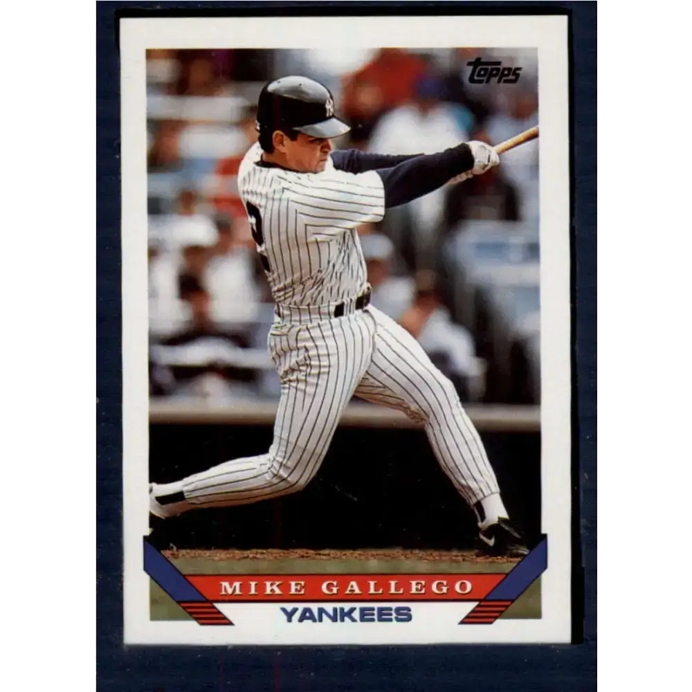1993 Topps #287 Mike Gallego NM-MT New York Yankees Baseball Card - Baseball Card Single