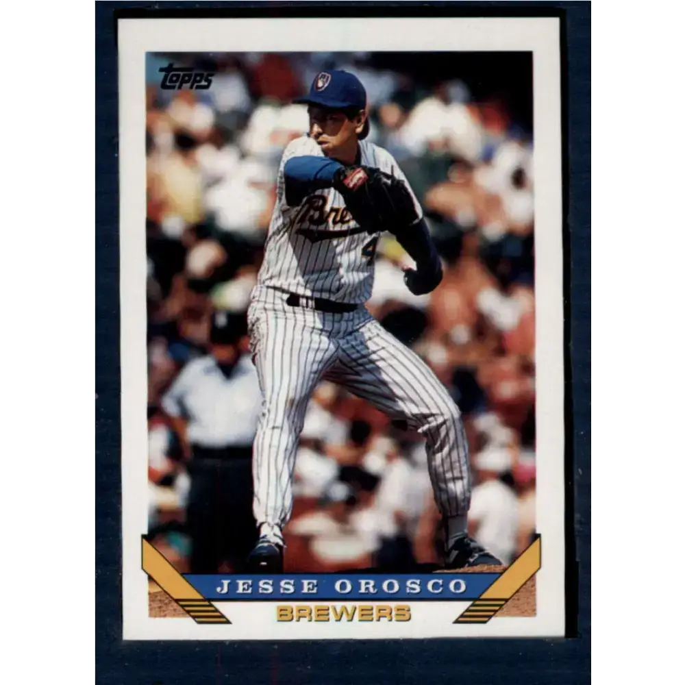 1993 Topps #289 Jesse Orosco NM-MT Milwaukee Brewers Baseball Card - Baseball Card Single
