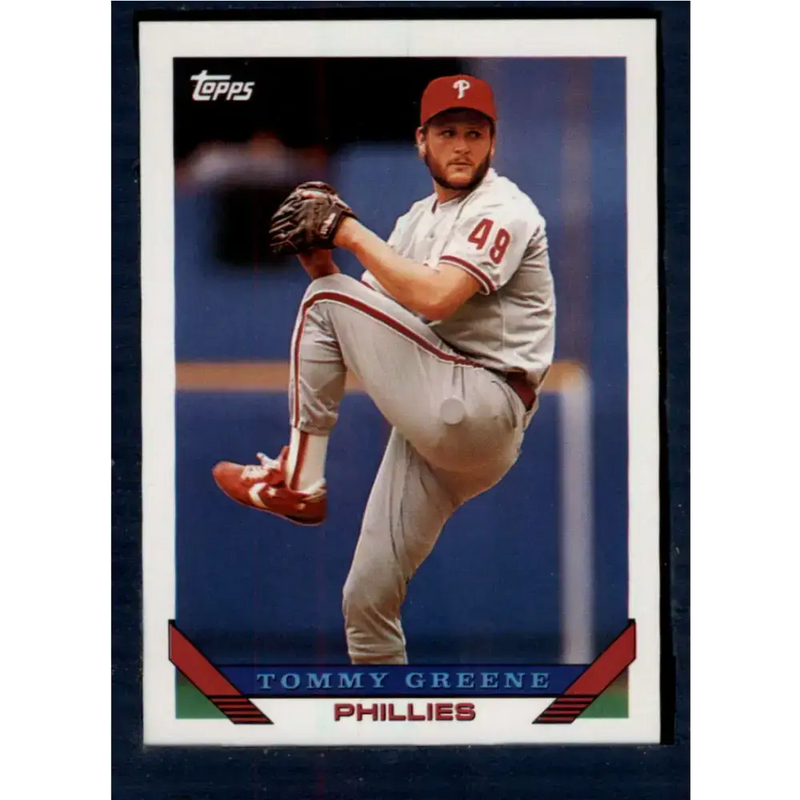 1993 Topps #291 Tommy Greene NM-MT Philadelphia Phillies Baseball Card - Baseball Card Single
