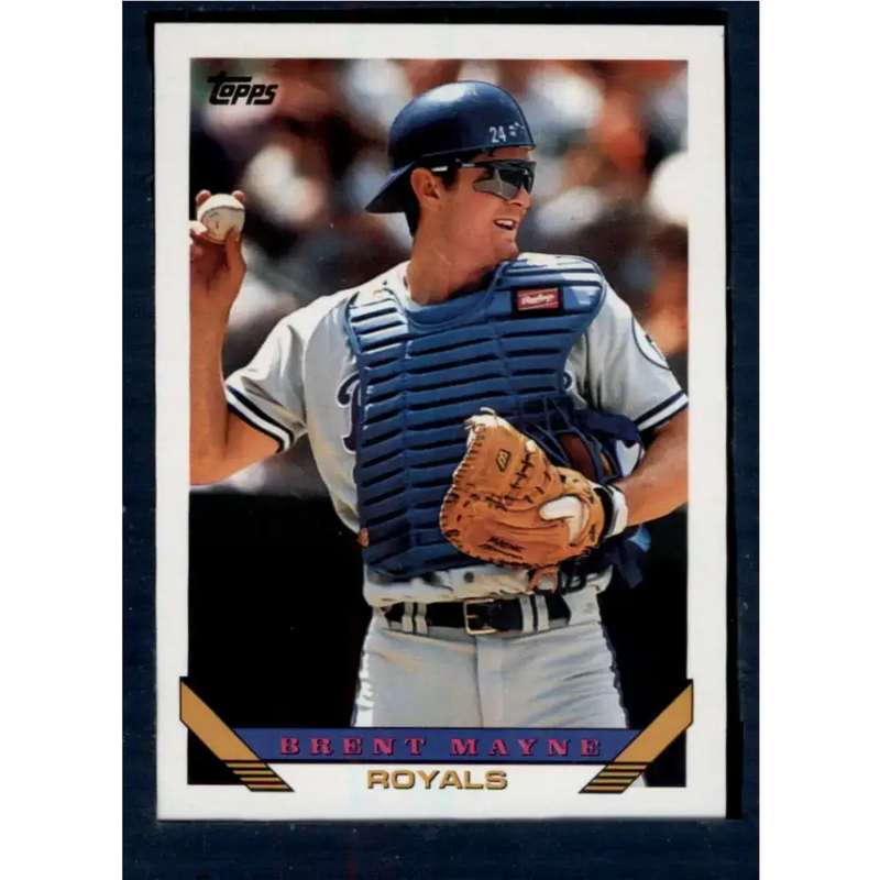 1993 Topps #294 Brent Mayne NM-MT Kansas City Royals Baseball Card - Baseball Card Single