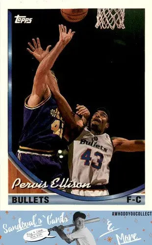 Original gloss Pervis Ellison basketball card from 1993 Topps #297 featuring Simply Sandoval
