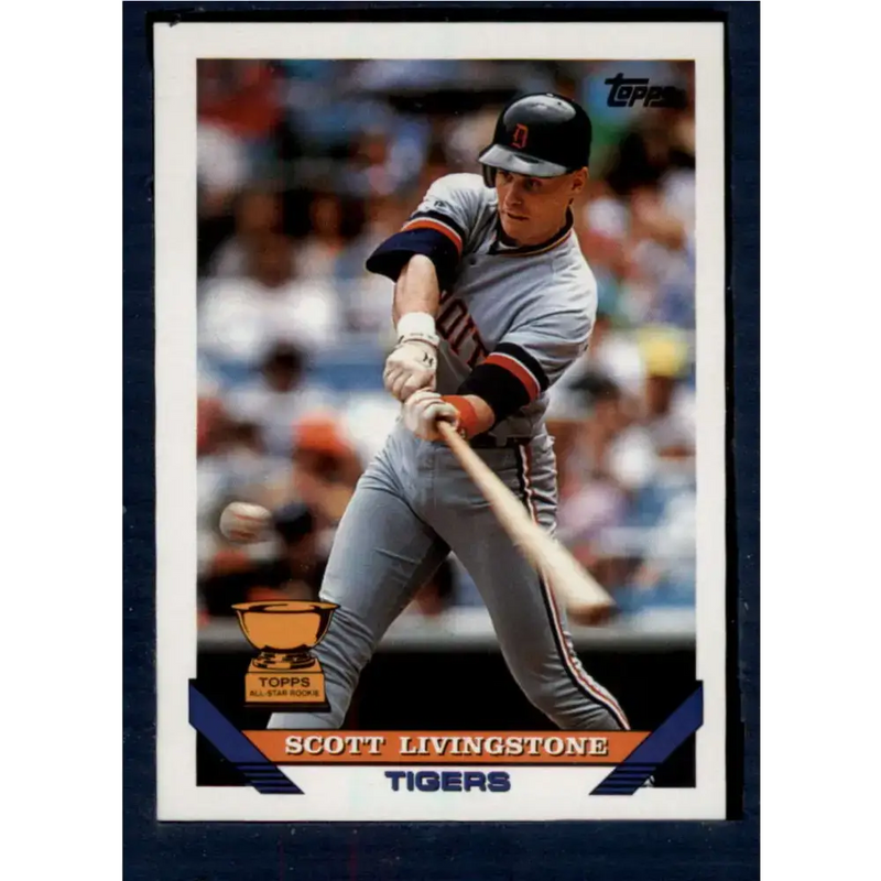 1993 Topps #298 Scott Livingstone NM-MT Detroit Tigers Baseball Card - Baseball Card Single