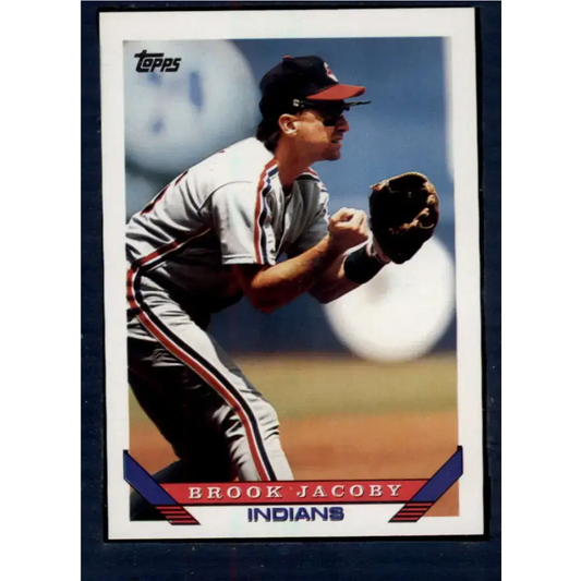 1993 Topps #303 Brook Jacoby NM-MT Cleveland Indians Baseball Card - Baseball Card Single