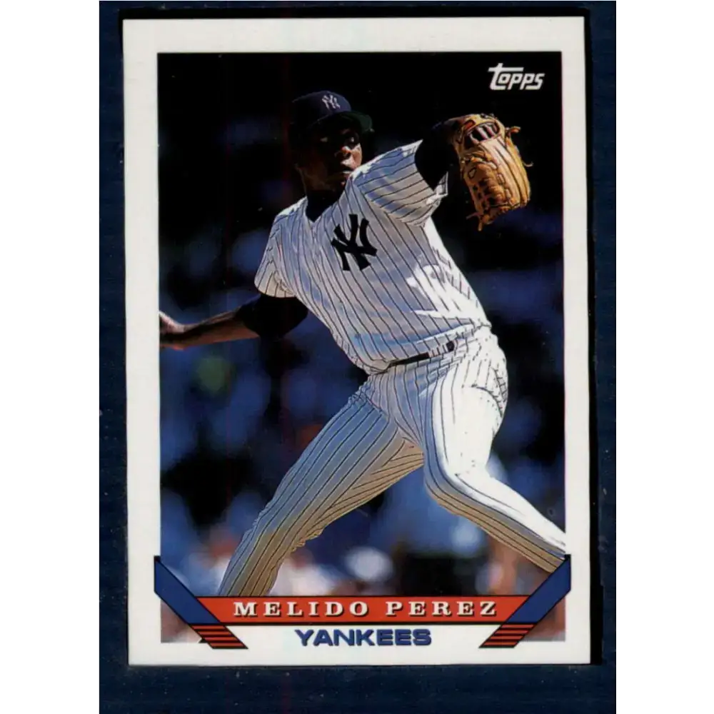 1993 Topps #304 Melido Perez NM-MT New York Yankees Baseball Card - Baseball Card Single