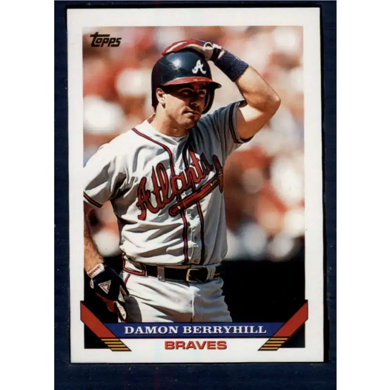 1993 Topps #306 Damon Berryhill NM-MT Atlanta Braves Baseball Card - Baseball Card Single