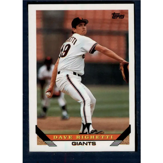 1993 Topps #310 Dave Righetti NM-MT San Francisco Giants Baseball Card - Baseball Card Single