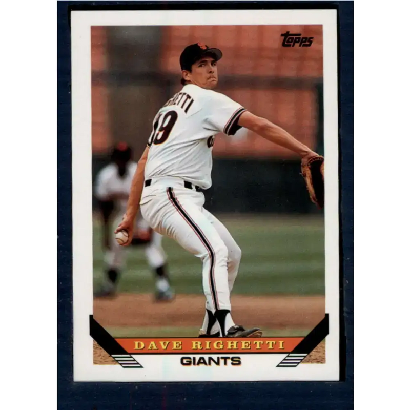 1993 Topps #310 Dave Righetti NM-MT San Francisco Giants Baseball Card - Baseball Card Single