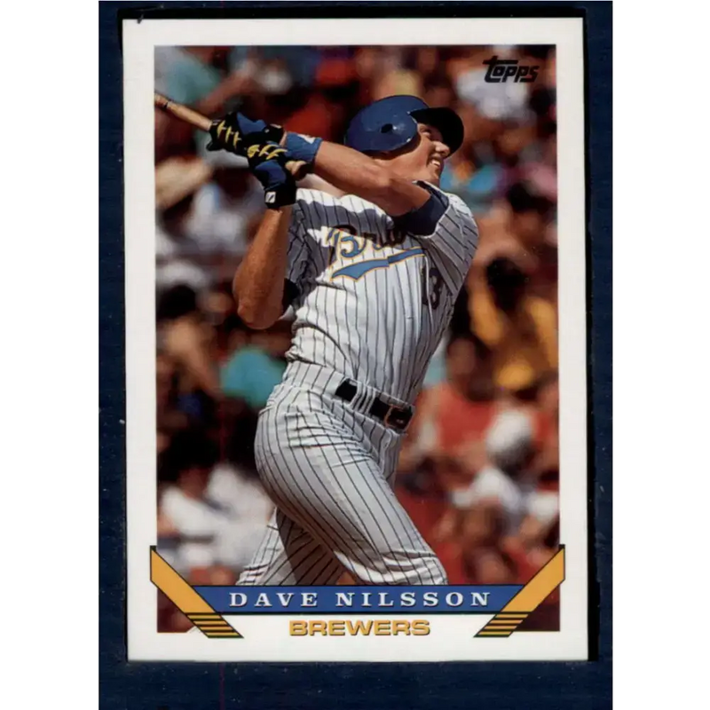 1993 Topps #316 Dave Nilsson NM-MT Milwaukee Brewers Baseball Card - Baseball Card Single