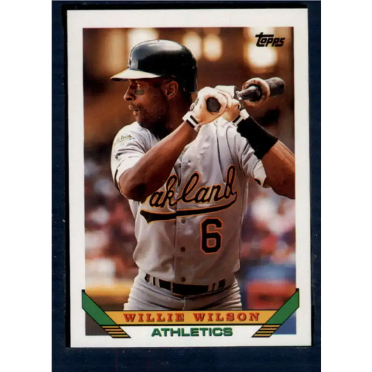 1993 Topps #318 Willie Wilson NM-MT Oakland Athletics Baseball Card