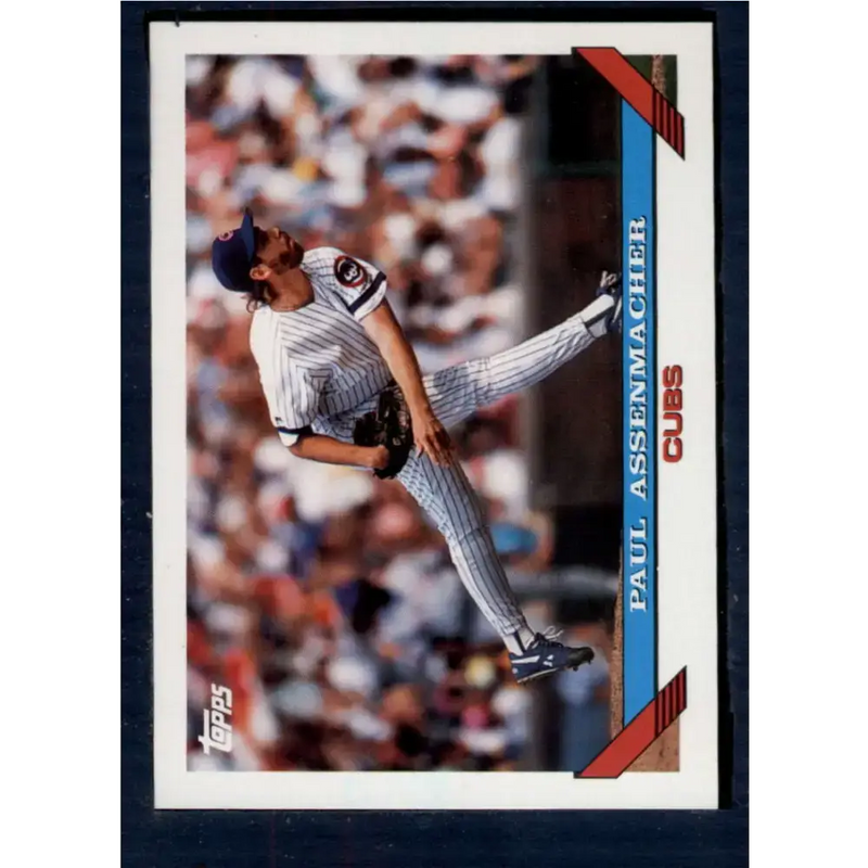1993 Topps #319 Paul Assenmacher NM-MT Chicago Cubs Baseball Card - Baseball Card Single