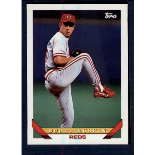 1993 Topps #328 Scott Ruskin NM-MT Cincinnati Reds Baseball Card - Baseball Card Single