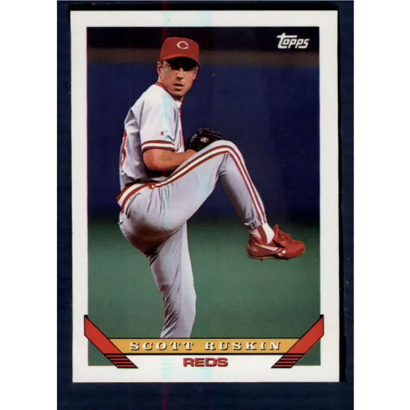 1993 Topps #328 Scott Ruskin NM-MT Cincinnati Reds Baseball Card - Baseball Card Single