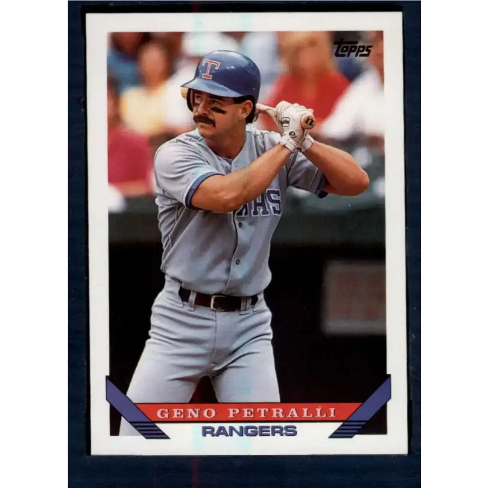 1993 Topps #332 Geno Petralli NM-MT Texas Rangers Baseball Card - Baseball Card Single