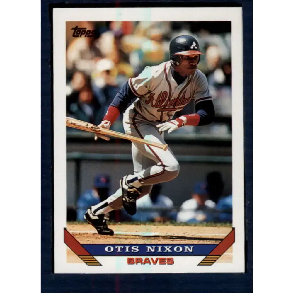 1993 Topps #333 Otis Nixon NM-MT Atlanta Braves Baseball Card - Baseball Card Single