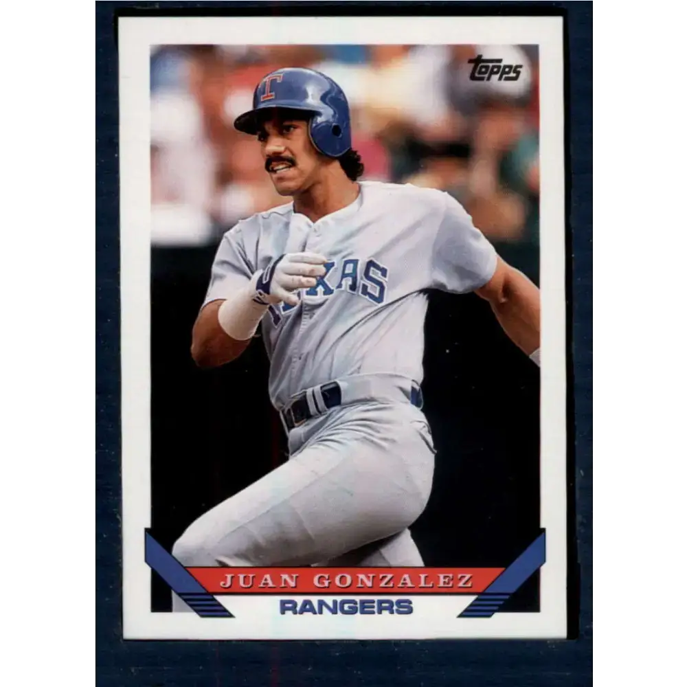 1993 Topps #34 Juan Gonzalez NM-MT Texas Rangers Baseball Card - Baseball Card Single