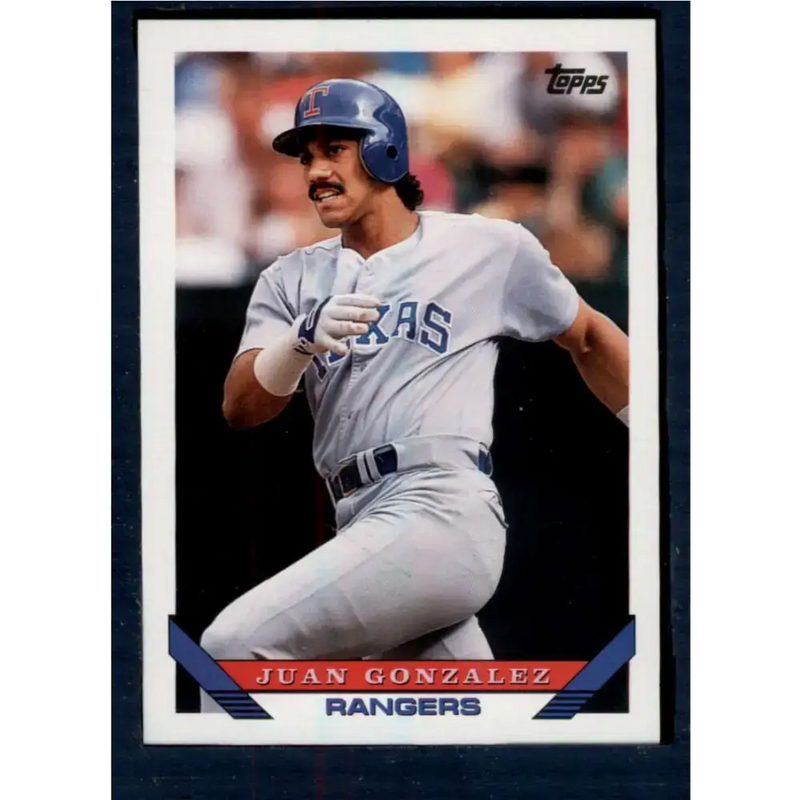 1993 Topps #34 Juan Gonzalez NM-MT Texas Rangers Baseball Card - Baseball Card Single