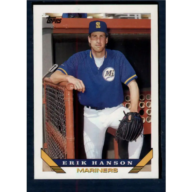 1993 Topps #342 Erik Hanson NM-MT Seattle Mariners Baseball Card - Baseball Card Single
