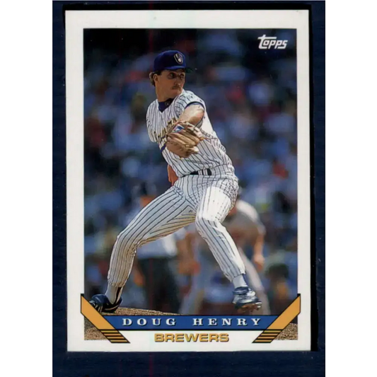 1993 Topps #343 Doug Henry NM-MT Milwaukee Brewers Baseball Card