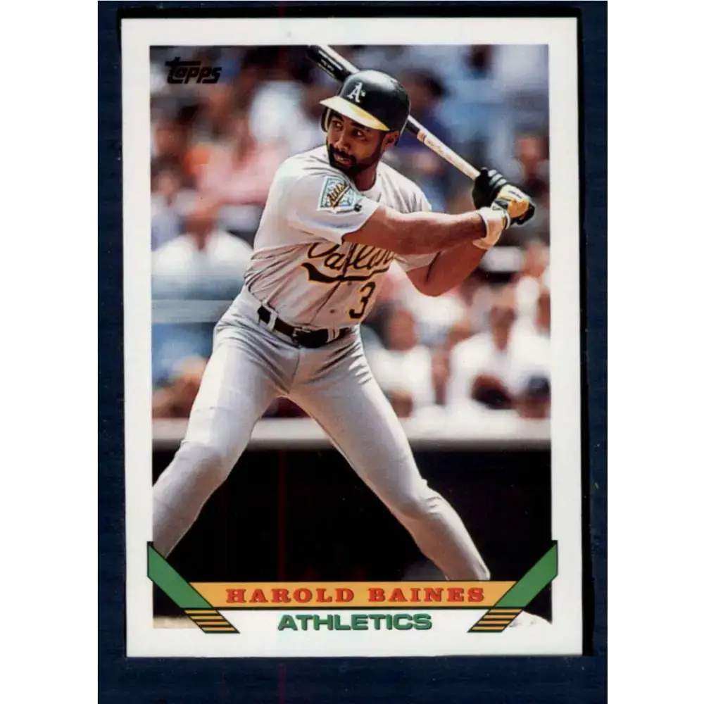 1993 Topps #345 Harold Baines NM-MT Oakland Athletics Baseball Card - Baseball Card Single