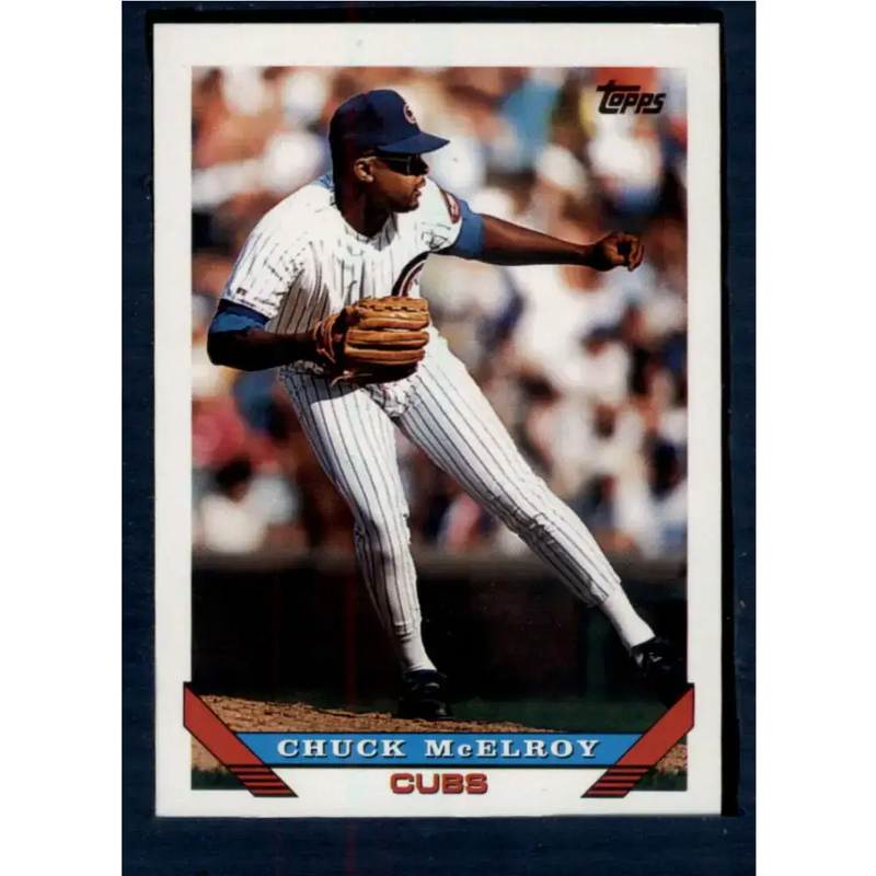 1993 Topps #346 Chuck McElroy NM-MT Chicago Cubs Baseball Card - Baseball Card Single