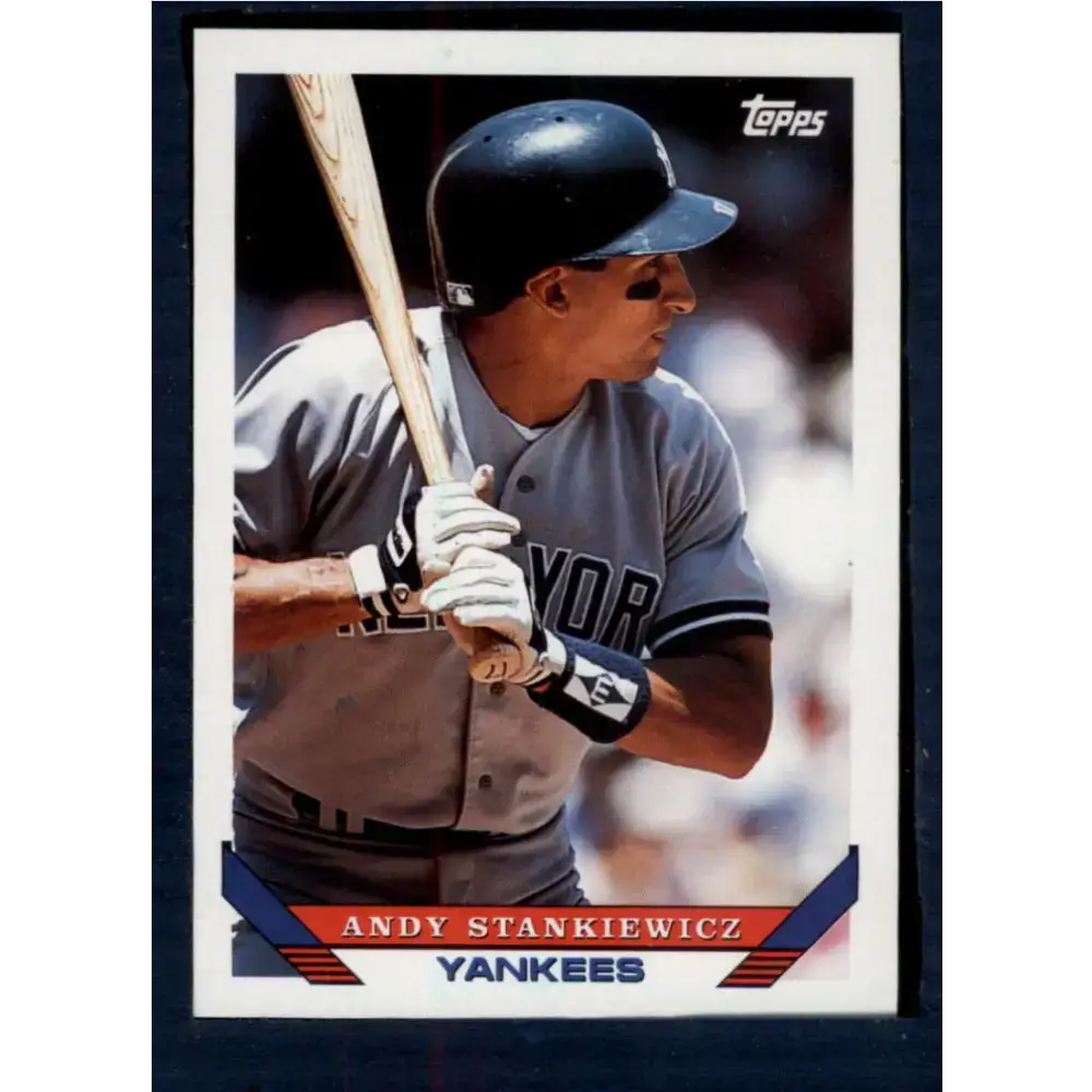 1993 Topps #348 Andy Stankiewicz NM-MT New York Yankees Baseball Card - Baseball Card Single