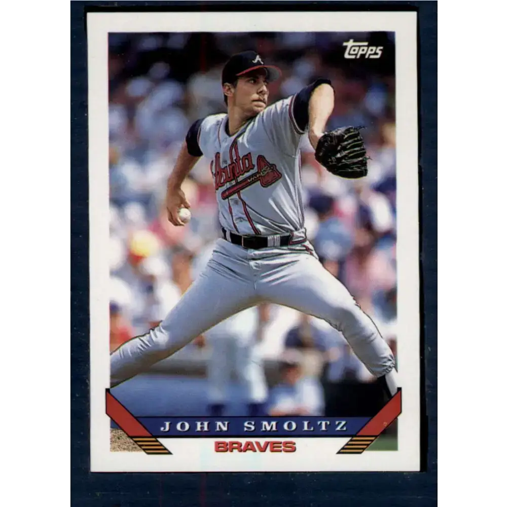 1993 Topps #35 John Smoltz NM-MT Atlanta Braves Baseball Card - Baseball Card Single