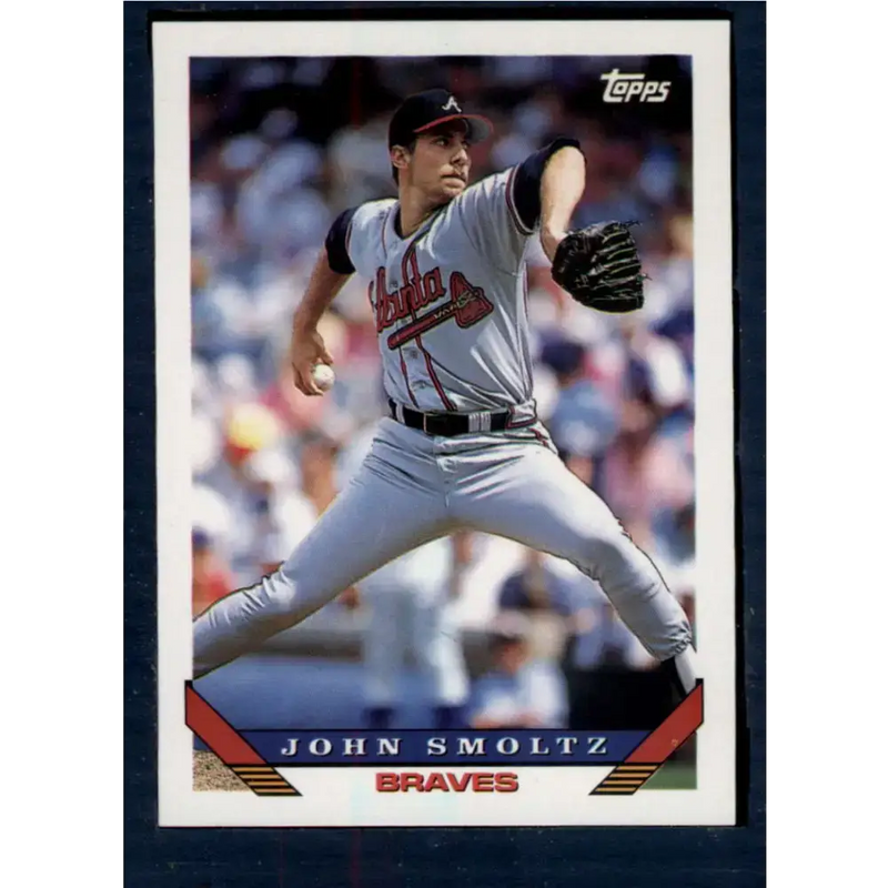 1993 Topps #35 John Smoltz NM-MT Atlanta Braves Baseball Card - Baseball Card Single