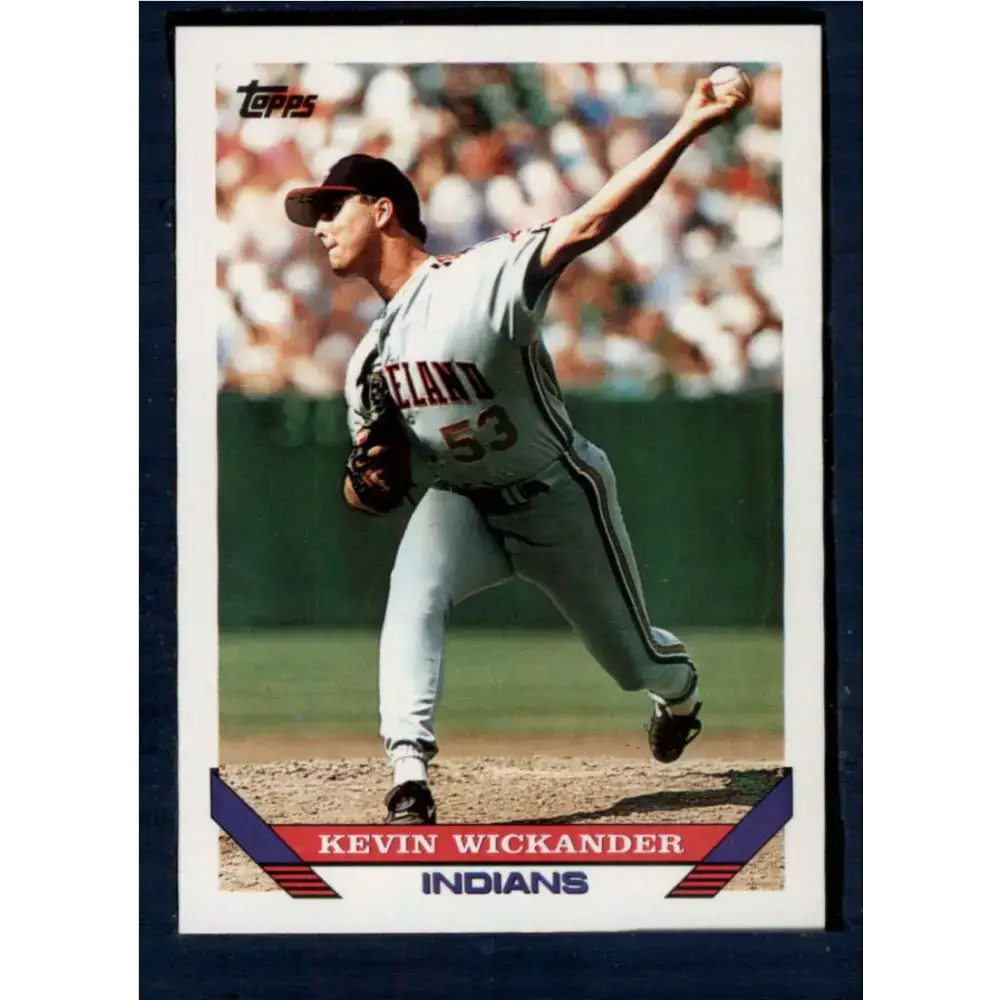 1993 Topps #358 Kevin Wickander NM-MT Cleveland Indians Baseball Card - Baseball Card Single