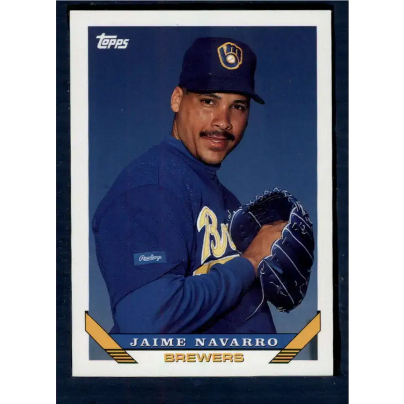 1993 Topps #369 Jaime Navarro NM-MT Milwaukee Brewers Baseball Card - Baseball Card Single
