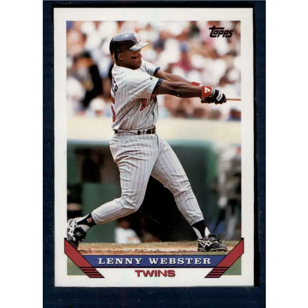 1993 Topps #37 Lenny Webster NM-MT Minnesota Twins Baseball Card - Baseball Card Single