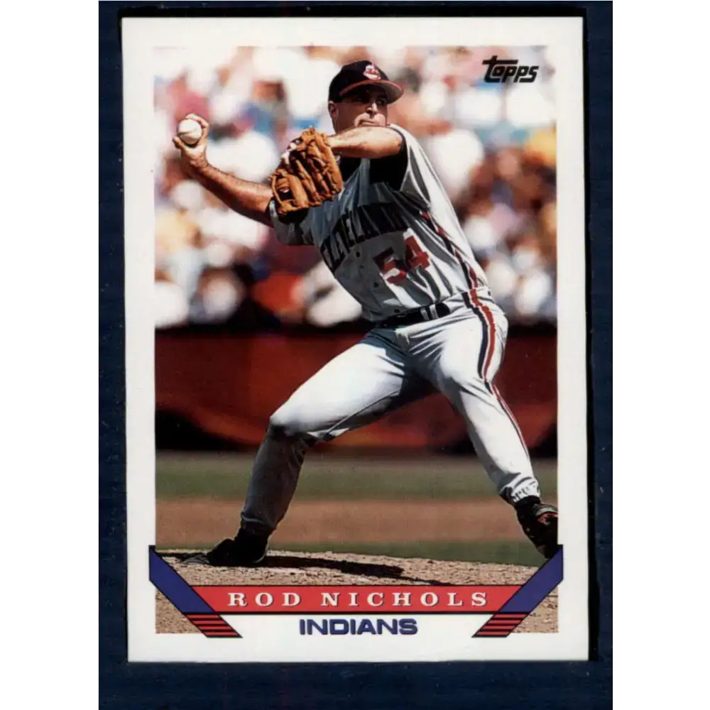 1993 Topps #372 Rod Nichols NM-MT Cleveland Indians Baseball Card - Baseball Card Single
