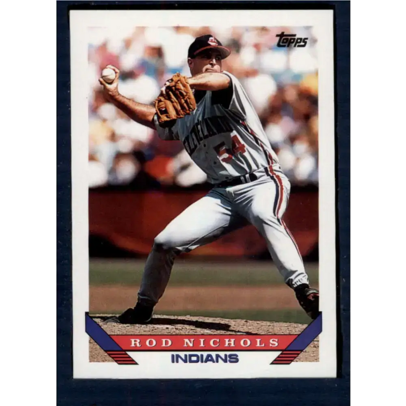 1993 Topps #372 Rod Nichols NM-MT Cleveland Indians Baseball Card - Baseball Card Single