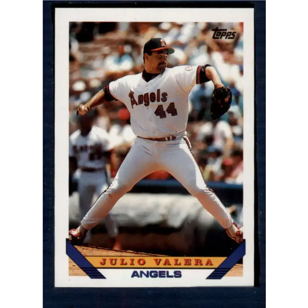 1993 Topps #374 Julio Valera NM-MT California Angels Baseball Card - Baseball Card Single