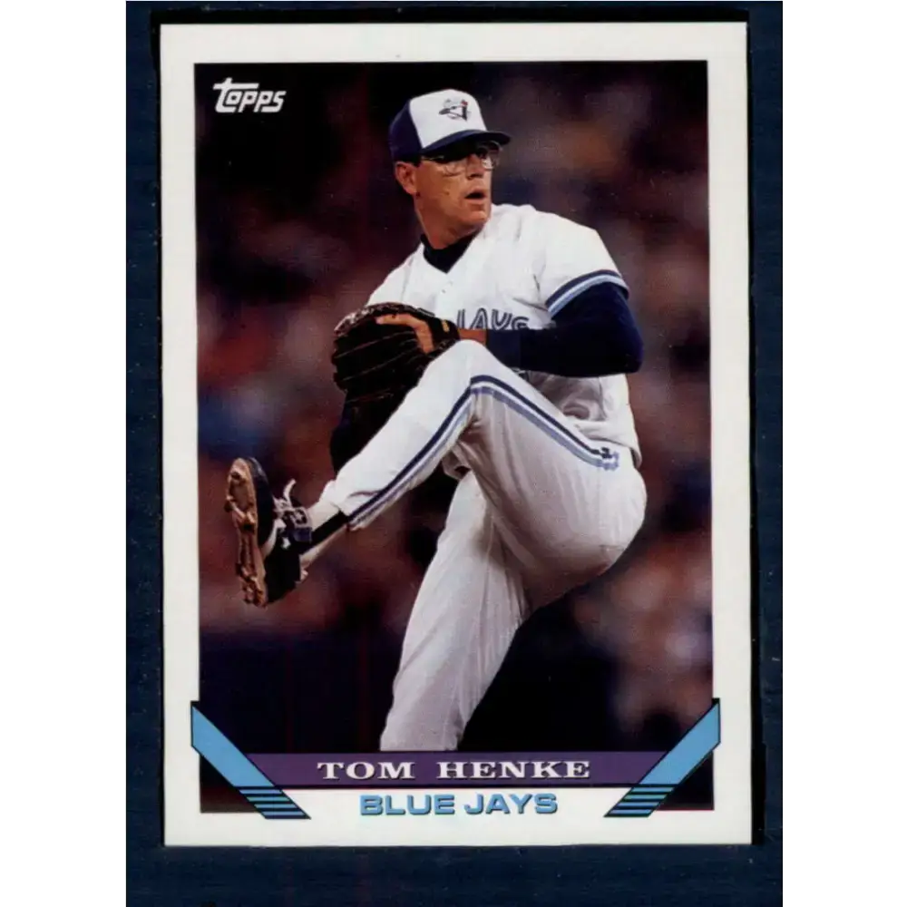 1993 Topps #376 Tom Henke NM-MT Toronto Blue Jays Baseball Card - Baseball Card Single