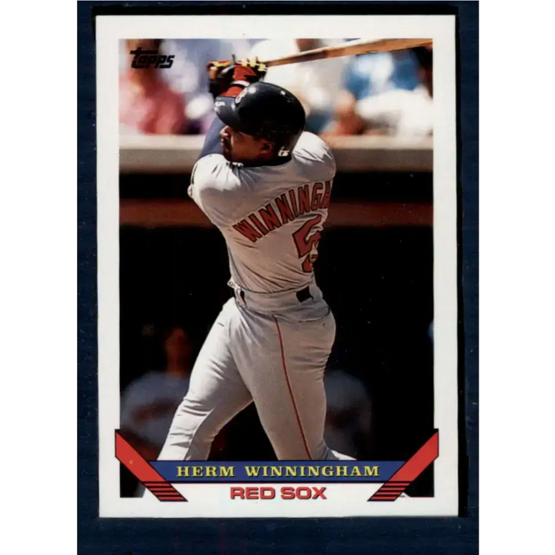 1993 Topps #377 Herm Winningham NM-MT Boston Red Sox Baseball Card - Baseball Card Single