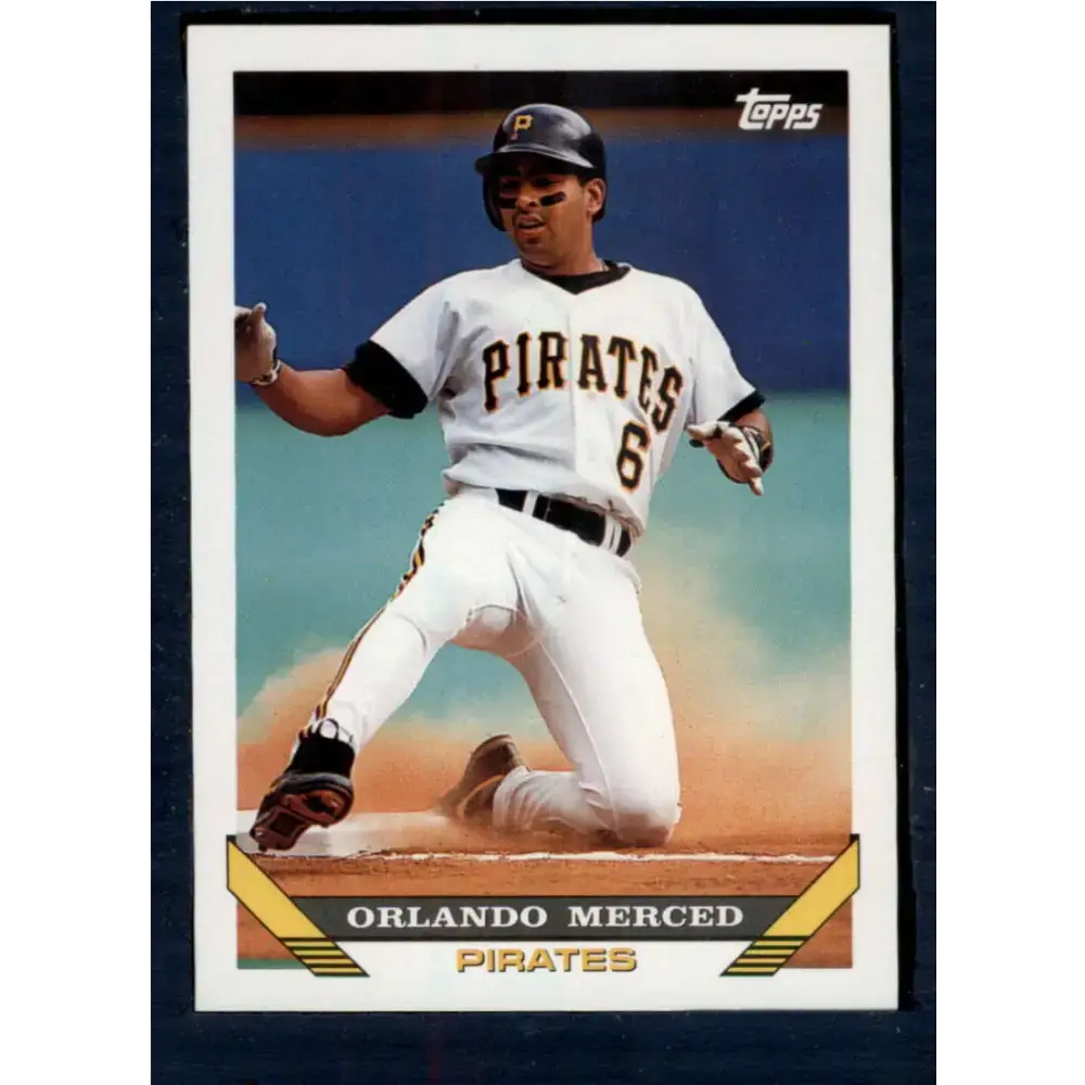 1993 Topps #378 Orlando Merced NM-MT Pittsburgh Pirates Baseball Card - Baseball Card Single