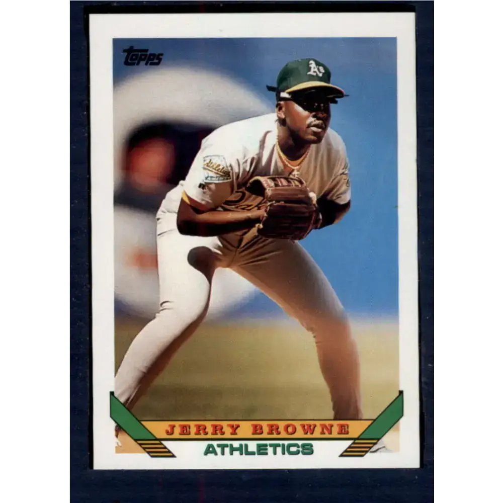 1993 Topps #383 Jerry Browne NM-MT Oakland Athletics Baseball Card - Baseball Card Single
