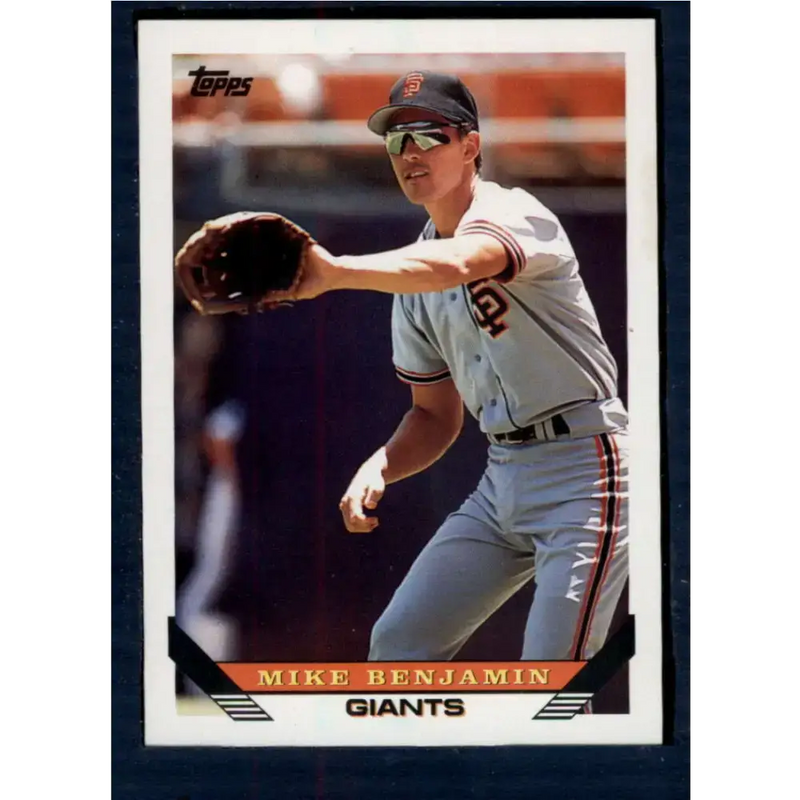 1993 Topps #384 Mike Benjamin NM-MT San Francisco Giants Baseball Card - Baseball Card Single